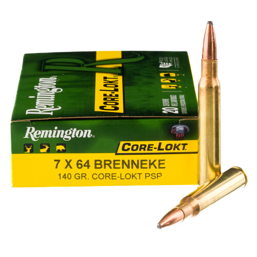 Remington Express 7x64 Brenneke Ammunition 20 Rounds 140 Grain Core-Lokt PSP Soft Point Projectile 2950fps