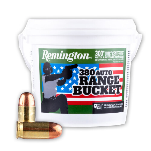 Remington UMC Range Bucket Handgun Ammunition .380 Auto 95 gr FMJ 955 fps 300/ct