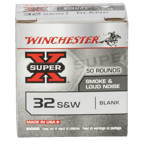Winchester Ammunition Super-X .32 S&W 50rds Handgun Ammo for Reliable Shooting and Accuracy - 32BL2PW