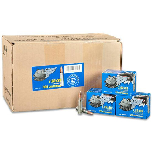 Silver Bear 7.62x39 123gr JHP Steel Cased 500 Rounds