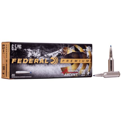 Federal Terminal Ascent 6.5 PRC Ammunition 20 Rounds Bonded Polymer Tip 130 Grain