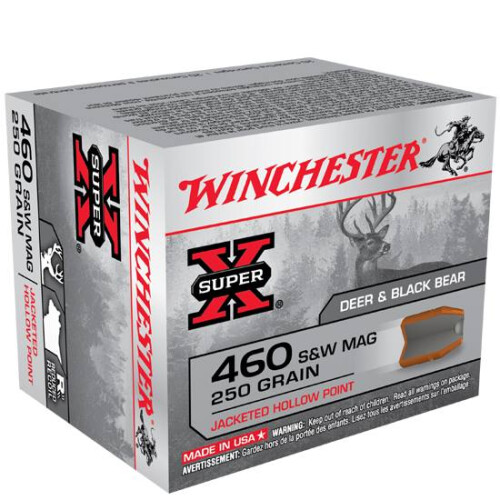 Winchester Super-X .460 S&W Ammunition 20 Rounds JHP 250 Grain