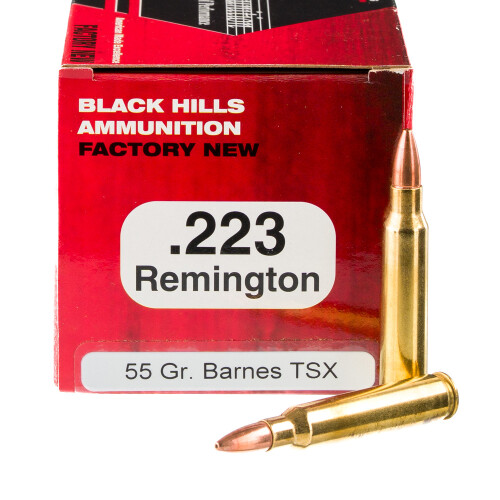 Black Hills 223 Remington Ammo 55 Grain Barnes Multi-Purpose Green (MPG) Hollow Point Box of 50