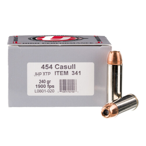 Underwood Ammo XTP Handgun Ammunition .454 Casull 240gr JHP 1900 fps 20/ct