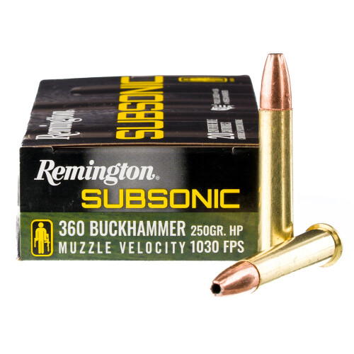 Remington Subsonic .360 Buckhammer Ammunition 200 Rounds Bonded HP 250 Grains
