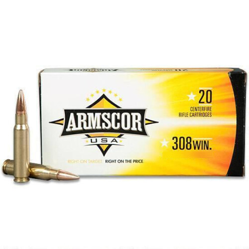 Armscor AC3082N USA 308Win 168gr Hollow Point Boat Tail 20 Per Box/10 Case Centerfire, Rifle Ammunition