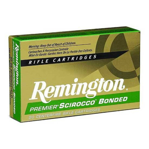 Ammo 7mm Remington Ultra Mag Power Level III Remington Premier 150 Grain Scirocco Bonded 3325 fps 20 Rounds PRSC7UM1