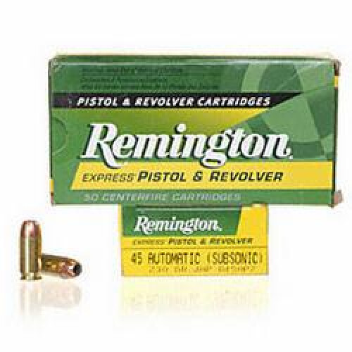 Ammo .45 ACP Remington Express JHP 230 Grain 50 Round Box 835 fps R45AP7