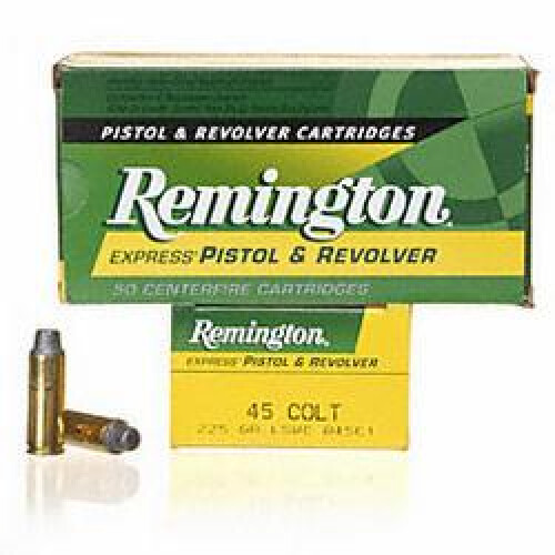 Ammo .45 Long Colt Remington Express Lead Semi Wadcutter 225 Grain 50 Round Box 960 fps R45C1