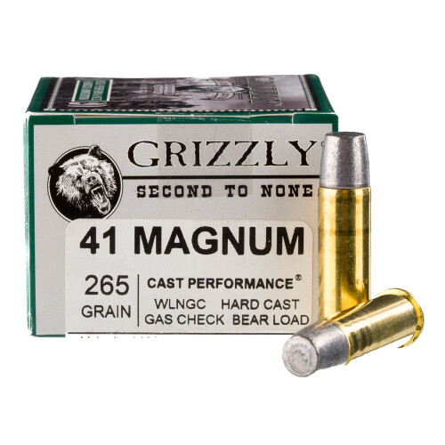 Grizzly Bear Load .41 Rem Mag Ammunition 20 Rounds WLNGC 265 Grain
