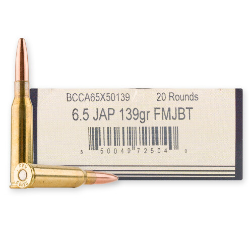 Bannerman 6.5 Japanese Ammunition 20 Rounds FMJBT 139 Grains
