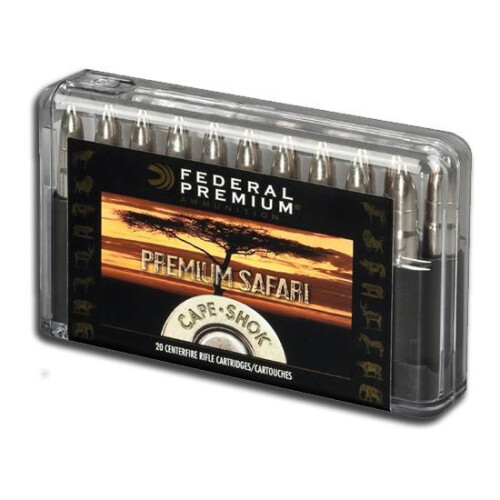 Federal P458T2 Premium Safari Cape-Shok 458WinMag 500gr Trophy Bonded Bear Claw 20 Per Box/10 Case Centerfire, Rifle Ammunition