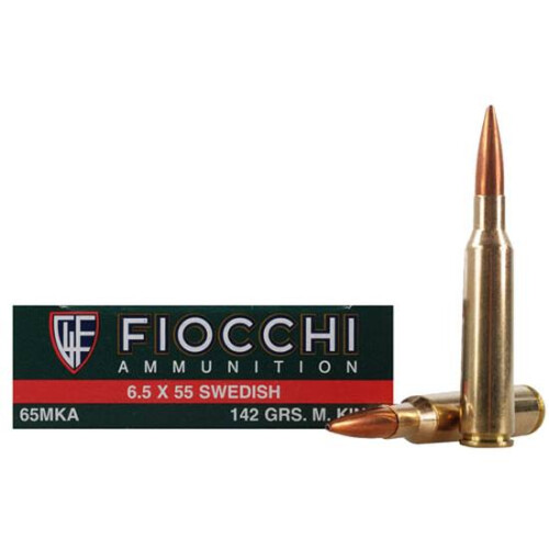 Fiocchi Exacta 6.5x55 Swedish Ammunition 20 Rounds MatchKing HPBT 142 Grain