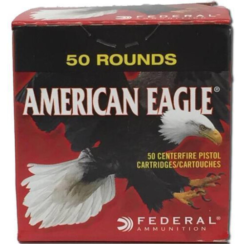 Federal 9mm Luger 115gr FMJ Brass 1180 fps 50 Rounds