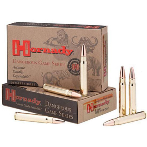 Hornady 82303 Dangerous Game 9.3mmx62Mauser 286gr InterLock Spire Point Recoil Proof 20 Per Box/6 Case Centerfire, Rifle Ammunition