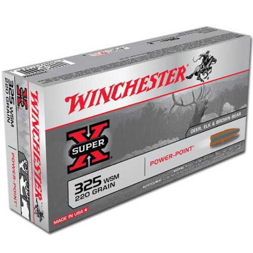 Winchester Super-X .325 WSM Ammunition 20 Rounds Power-Point 220 Grain