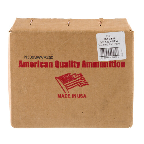 American Quality .500 S&W Magnum Ammunition 250 Rounds JFP 300 Grains