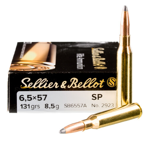 Sellier & Bellot 6.5x57mm Mauser Ammunition 400 Rounds SP 131 Grains SB6557A