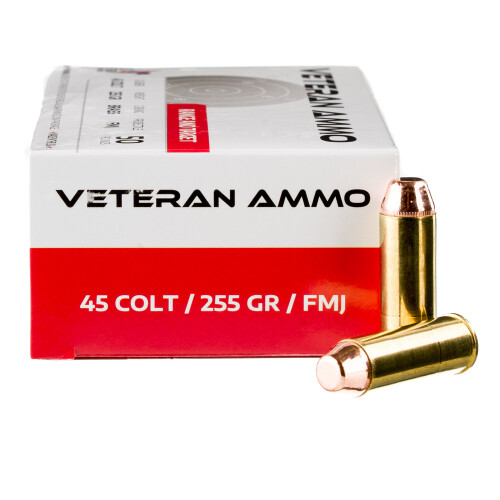 Veteran Ammo .45 Long Colt Ammunition 500 Rounds FMJ 255 Grains