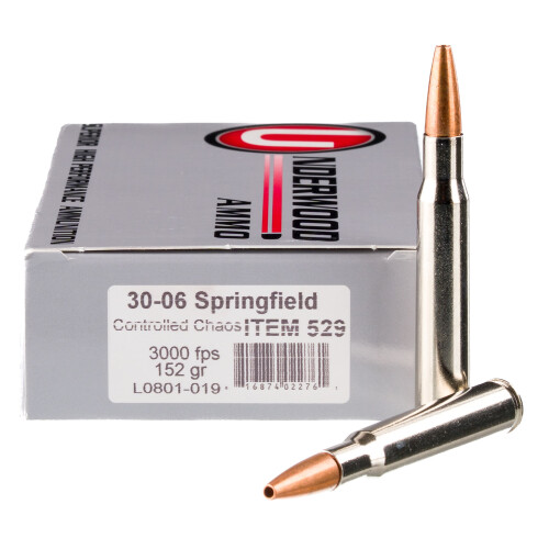 Underwood Ammo .30-06 Springfield Ammunition 20 Rounds Controlled Chaos Copper HP 152 Grain