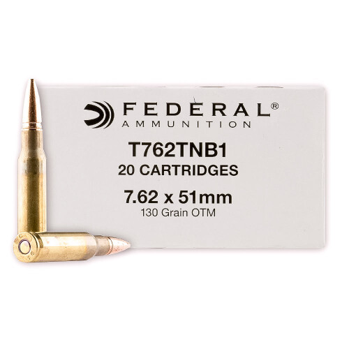 Federal 7.62 NATO Ammunition 20 Rounds OTM MK319 MOD 0 130 Grains