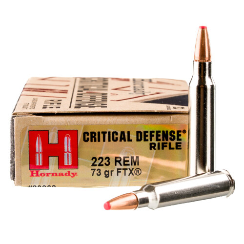 Hornady Critical Defense .223 Remington Ammunition 20 Rounds FTX 73 Grain