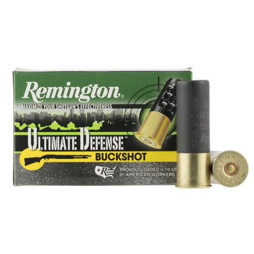 Remington Ammunition 20633 Ultimate Defense Buckshot 12Gauge 3 in 00Buck Shot 5 Per Box/20 Case, Shotgun Shells