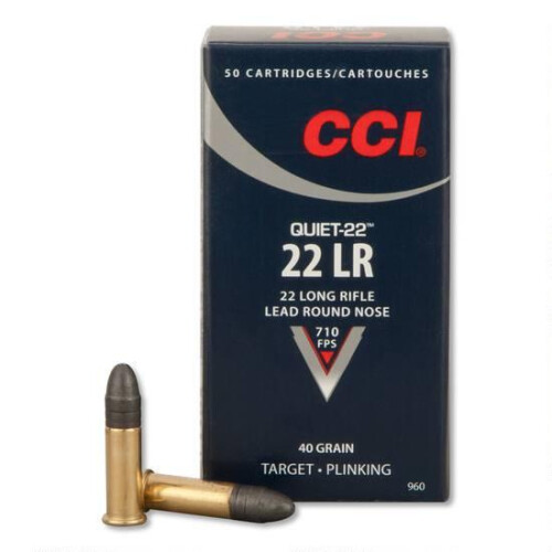 CCI Quiet-22 .22 Long Rifle Ammunition 5000 Rounds LRN 40 Grain