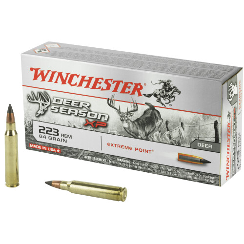 Winchester X223DS Deer Season XP 223Rem 64gr Extreme Point 20 Per Box/10 Case Centerfire, Rifle Ammunition