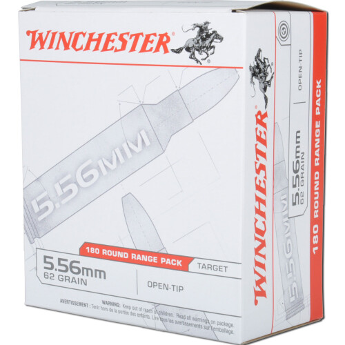 Winchester 5.56 NATO Ammunition 180 Rounds Open Tip 62 Grains USA3162W