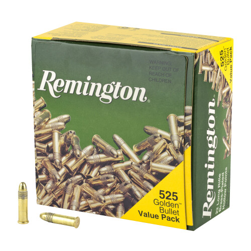 Remington 21250 Golden Bullet Value Pack 22LR 36 gr Hollow Point 525 Per Box/12 Case Rimfire Ammunition
