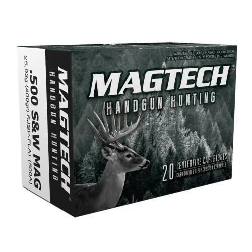 Magtech Hunting .500 S&W Mag Ammunition 20 Rounds SJSP-FN 400 Grain