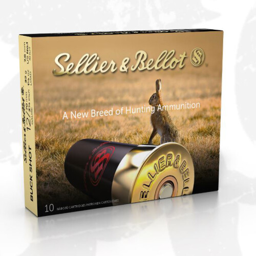 Sellier & Bellot Buckshot 12 Gauge Ammunition 250 Rounds 2-3/4" #1 Buck 1-1/8oz