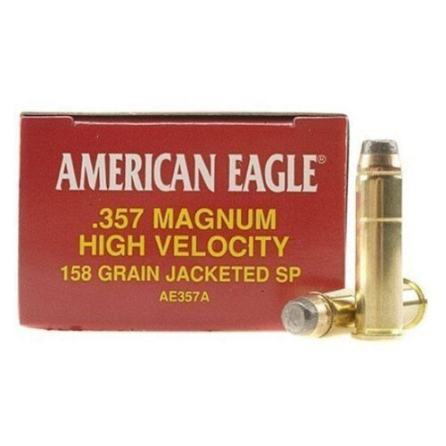 Federal American Eagle .357 Magnum Ammunition 50 Rounds 158 Grain Jacketed Soft Point 1240fps