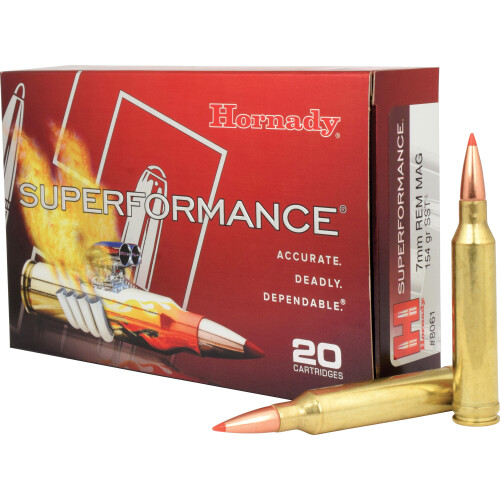 Hornady Superformance 7mm Rem Mag Ammunition 20 Rounds SST 154 Grain