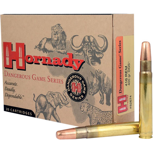 Hornady Dangerous Game .416 Rem Mag Ammunition 20 Rounds DGS 400 Grain