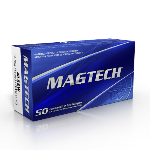 Magtech 40C Range/Training  40S&W 160gr Lead Semi Wadcutter 50 Per Box/20 Case