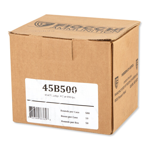 Fiocchi Shooting Dynamics .45 ACP Ammunition 500 Rounds JHP 200 Grain