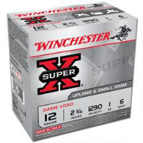 Winchester Super X Game 12 Gauge Ammo 2-3/4" #6 Lead Shot 1 oz Case of 250 (10 Boxes of 25)