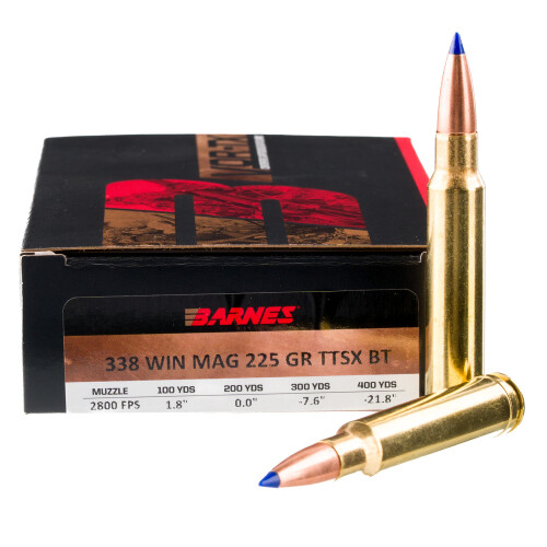 Barnes VOR-TX .338 Win Mag Ammunition 20 Rounds TTSX 225 Grain