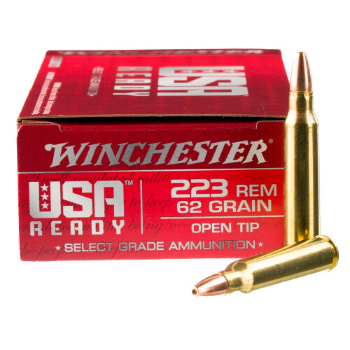 Winchester RED223 USA Ready 223Rem 62gr Open Tip Range 20 Per Box/10 Case Centerfire, Rifle Ammunition