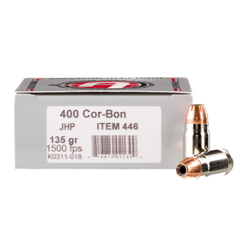 Underwood Ammo .400 Cor-Bon Ammunition 20 Rounds JHP 135 Grain
