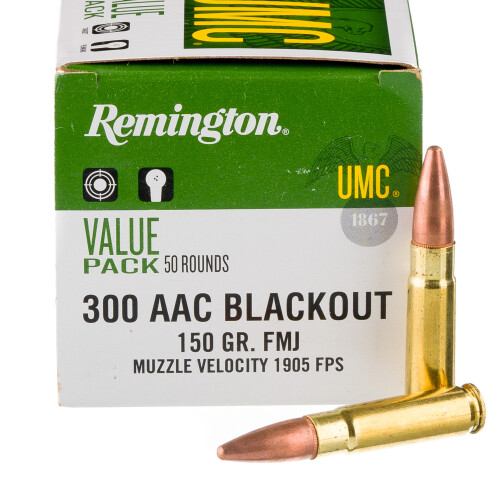 Remington UMC .300 AAC Blackout Ammunition 400 Rounds FMJ 150 Grains