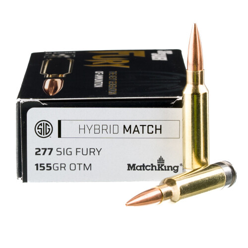 Sig Sauer Hybrid Match .277 Fury Ammunition 20 Rounds HPBT MatchKing 155 Grains