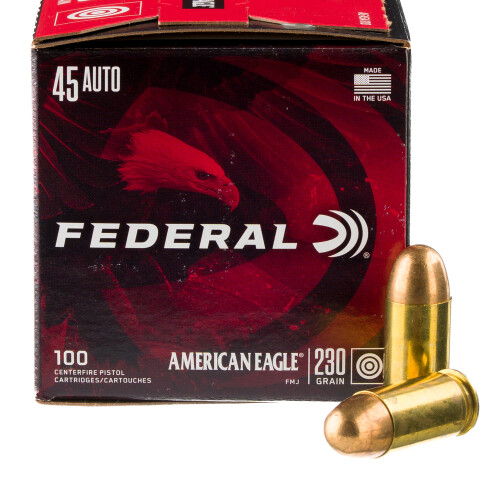 Federal American Eagle .45 ACP Ammunition 500 Rounds FMJ 230 Grain