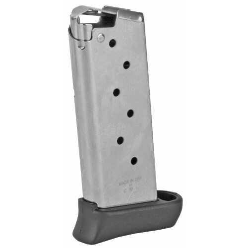 Springfield Armory 911 Series 7 Round Magazine 9mm Luger Extended Grip Stainless Steel Natural Finish PG6907